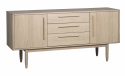 Sideboard \'Minzin\' 160 cm - Vitpigmenterad Ek