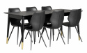 Matbord \'Fenwood\' - Svart 180x90cm