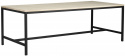 Matbord \'Everett\' 220x100cm - Vitpigmenterad Ek/Svart