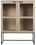 Skåp \'Everett\' 95x125cm - Natur/Glas