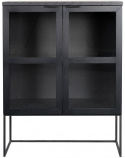 Skåp \'Everett\' Glas 95x125cm - Svart/Glas