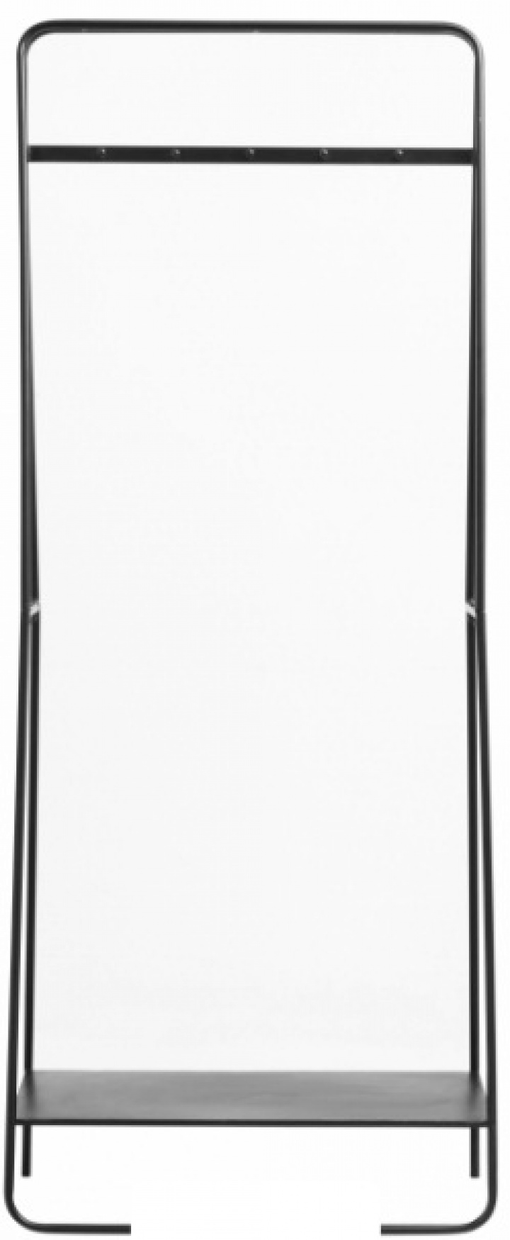 Klädhängare med krokar- Svart/Metall