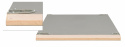 Iläggsskiva \'Dawsone\' - Vitpigmenterad Ek/Grå 45x90cm