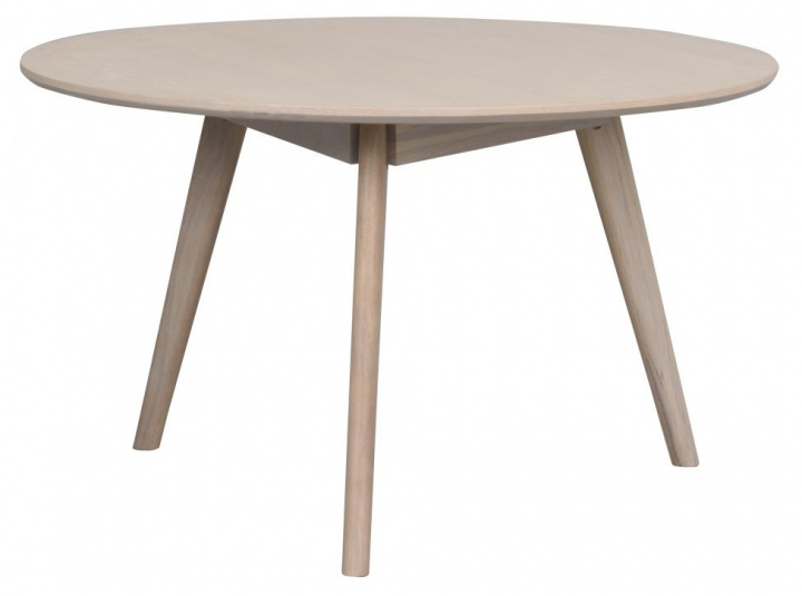 Soffbord 'Yumi' Runt 90cm - Vitpigmenterad ek