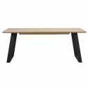 Matbord \'Melville\' 210x95cm - Vitpigmenterad Ek/Svart