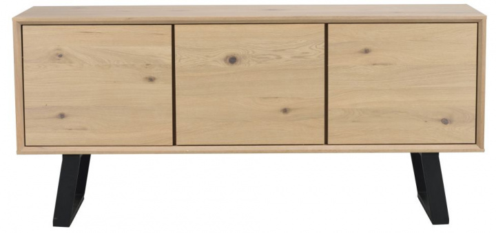 Sideboard 'Melville' - Vitpigmenterad Ek/Svart