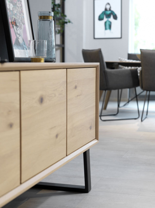 Sideboard \'Melville\' - Vitpigmenterad Ek/Svart