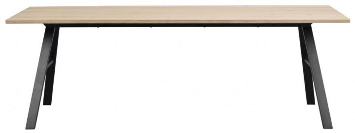 Matbord 'Brigham' 220x90cm - Natur/Svart
