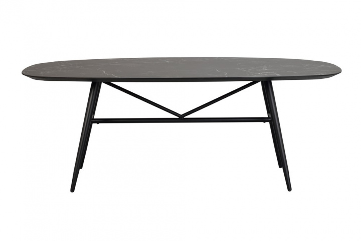 Ovalt Matbord \'Springdale\' - Svart 200x98cm i gruppen Möbler / Bord / Matbord hos Reforma (119730)