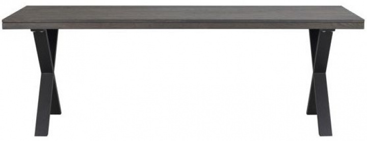 Matbord 'Brooklyn' 220x95cm - Mörkbrun/X-ben