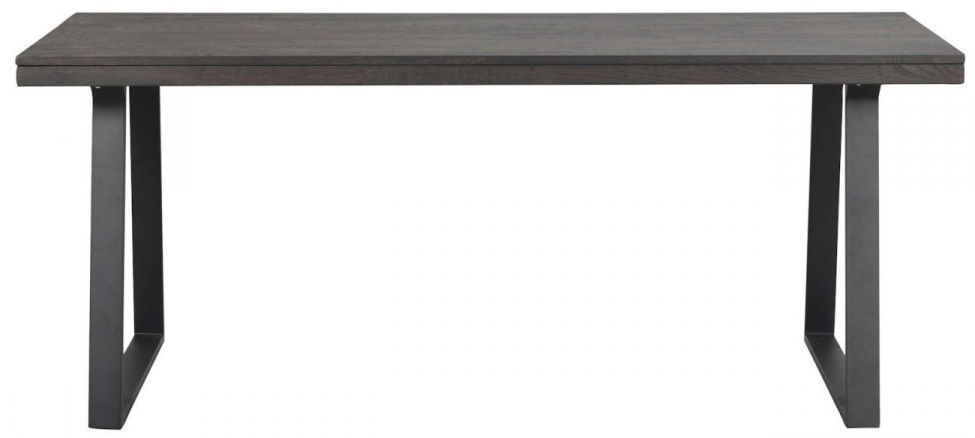 Matbord \'Brooklyn\' 170 cm - Mrkbrun/ Svart U-ben