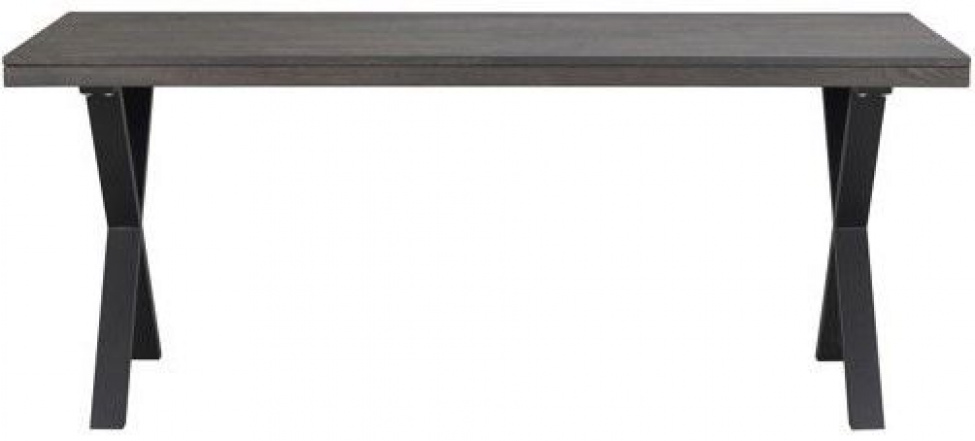 Matbord \'Brooklyn\' 170 cm - Mrkbrun/ Svart X-ben