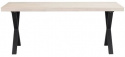 Matbord \'Brooklyn\' 170x95cm - Vitpigmenterad/Svart X-ben