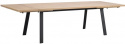 Matbord \'Winnipeg\' 200x100cm - Vitpigmenterad/ Svart