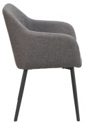Karmstol \'Bolton\' - Grå/Svart