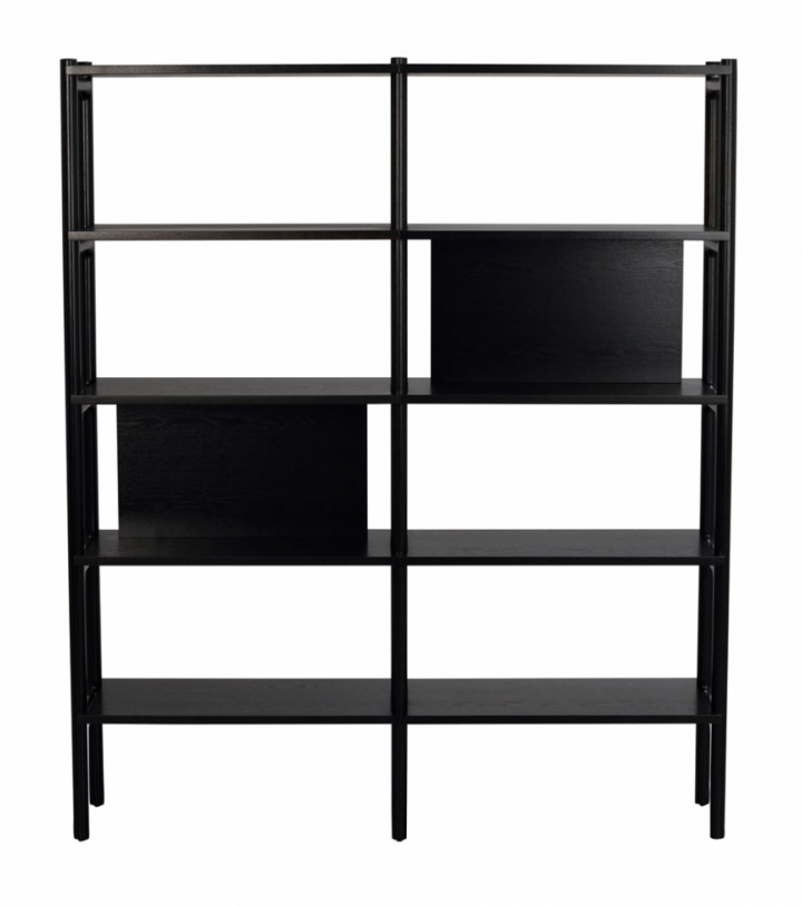 Bokhylla \'Holton\' 140x166 - Svart i gruppen Möbler / Hyllor & förvaring / Bokhyllor hos Reforma (120004)