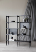 Bokhylla \'Holton\' 140x166 - Svart