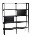 Bokhylla \'Holton\' 140x166 - Svart