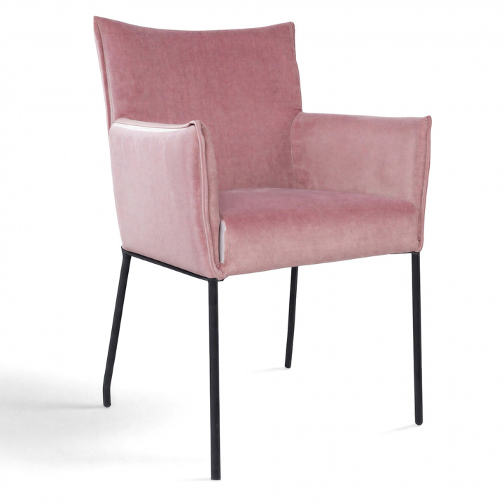 Fåtölj 'Dion' - Sammet/Rosa