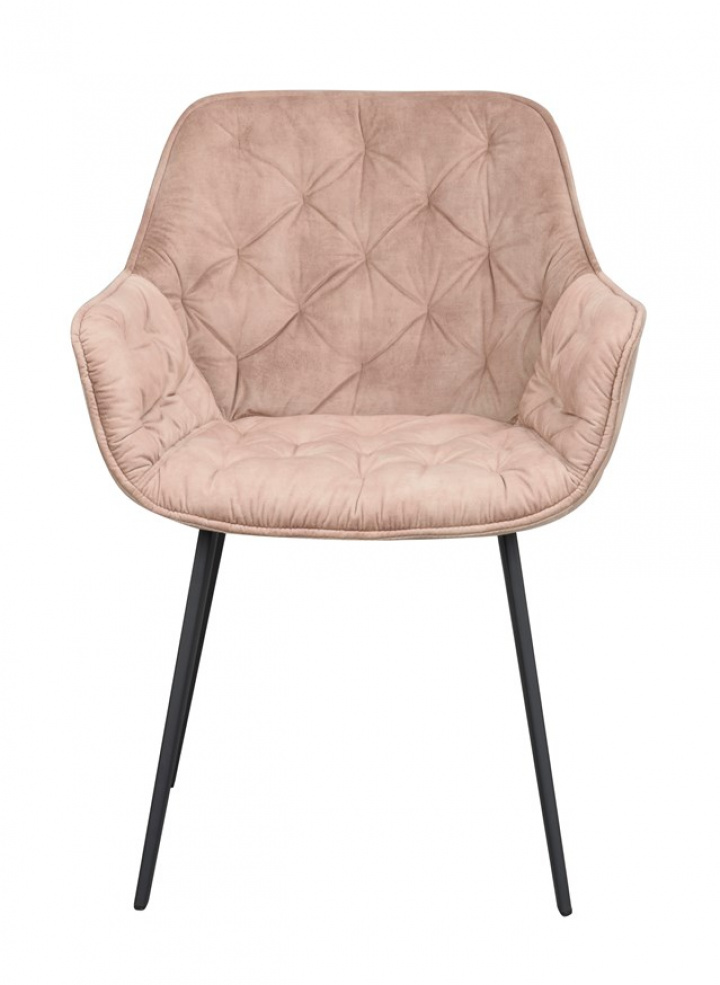 Karmstol \'Gilroy\' - Beige/Sammet i gruppen Möbler / Sittmöbler / Stolar hos Reforma (120058)