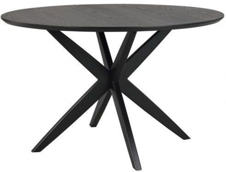 Matbord 'Calverton' Runt 120cm - Svart