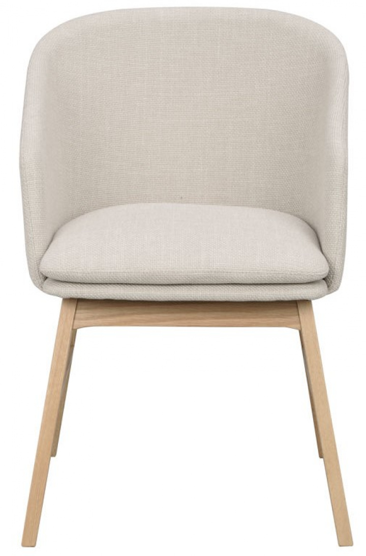 Karmstol 'Windham' - Beige/Ek