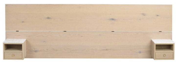 Sänggavel 'Whitmore' 79x240cm - Ljus ek