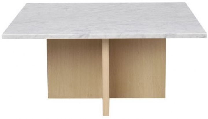 Soffbord 'Brooksville' 90x90cm - Vit/Vitpigmenterad