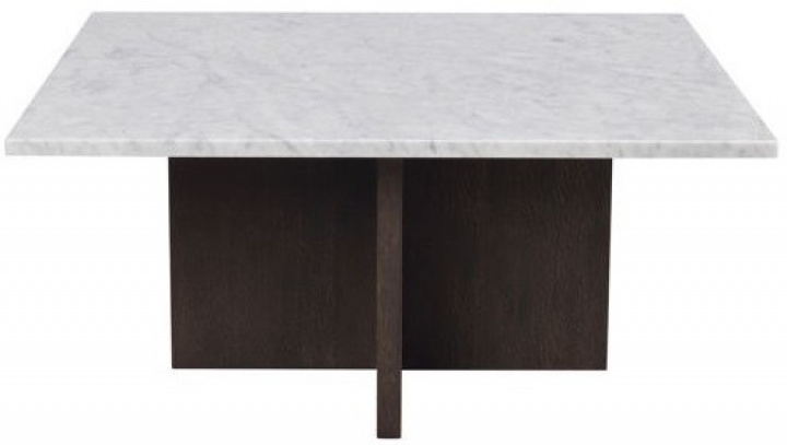 Soffbord 'Brooksville' 90x90cm - Vit/Brun