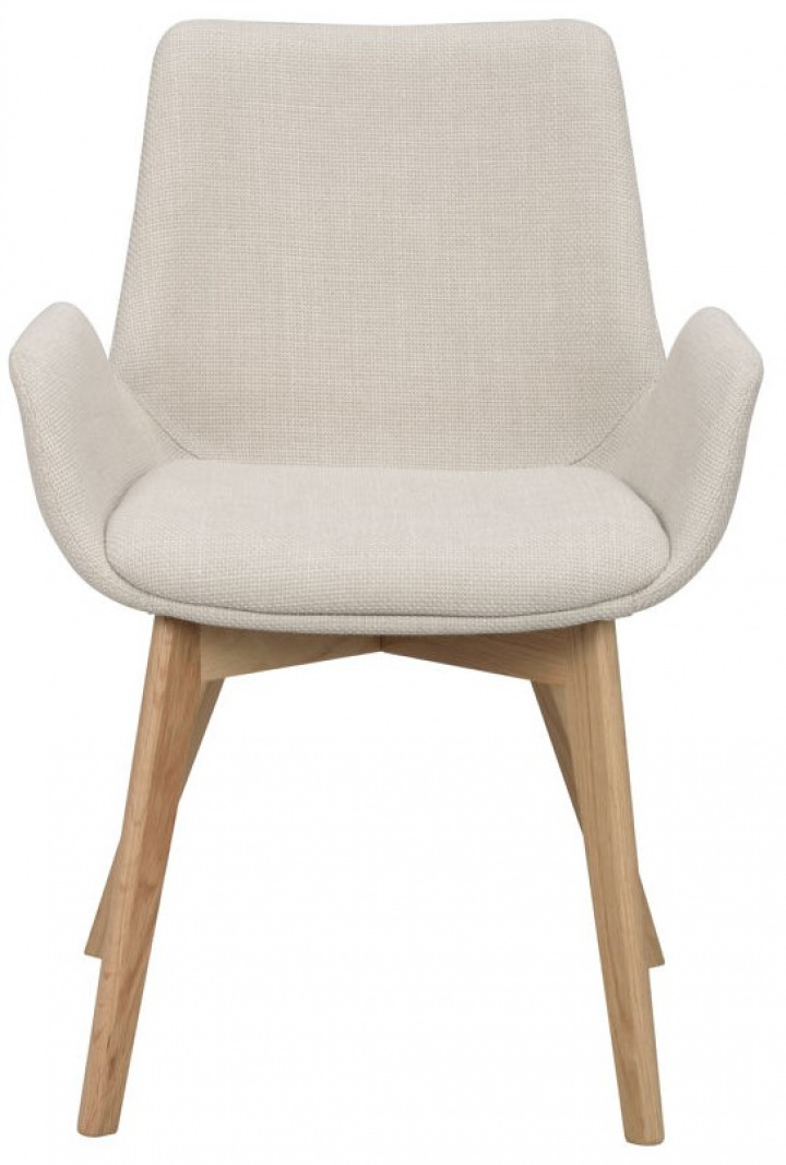 Karmstol 'Drimsdale' - Beige/Ek