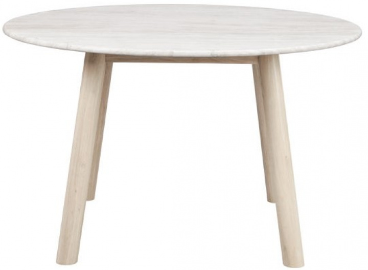 Matbord 'Taransay' Runt 125cm - Beige/ Vitpigmenterad