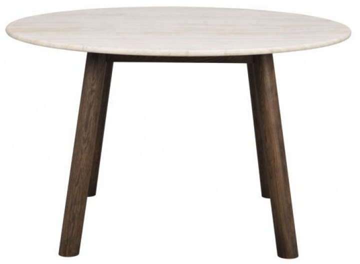Matbord 'Taransay' Runt 125cm - Beige/Brun