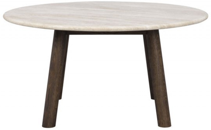 Soffbord 'Taransay' Runt 90cm - Beige/Brun