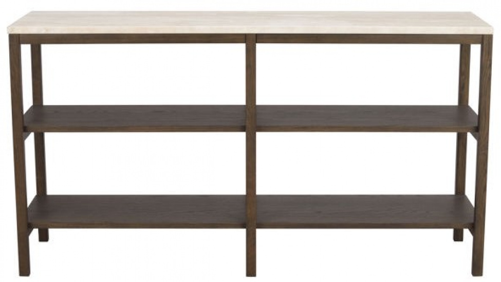 Avlastningsbord \'Orwel\' 140 x 75 cm - Beige/ Brun