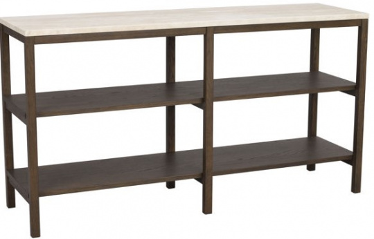 Avlastningsbord \'Orwel\' 140 x 75 cm - Beige/ Brun