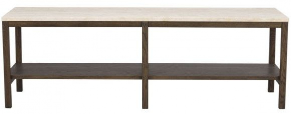 Avlastningsbord \'Orwel\' 140 x 45 cm - Beige/ Brun