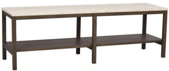 Avlastningsbord \'Orwel\' 140 x 45 cm - Beige/ Brun