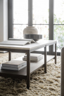 Soffbord \'Orwel\' 140x60cm - Beige/Brun