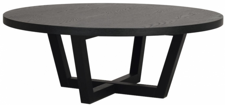 Soffbord 'Boxford' Runt 110cm - Svart ek
