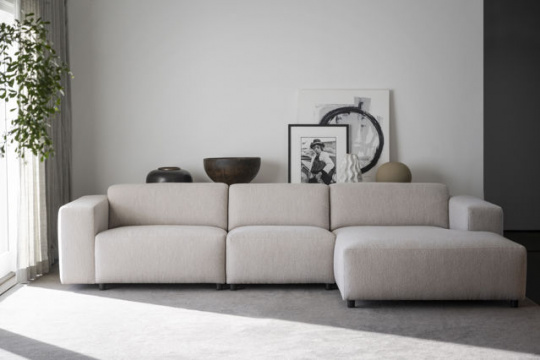 4-Sitssoffa \'Willard\' Schslong H - Ljusbeige