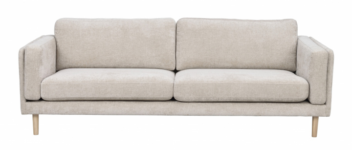 3-Sitssoffa 'Braden' - Ljusbeige/vitpigmenterad