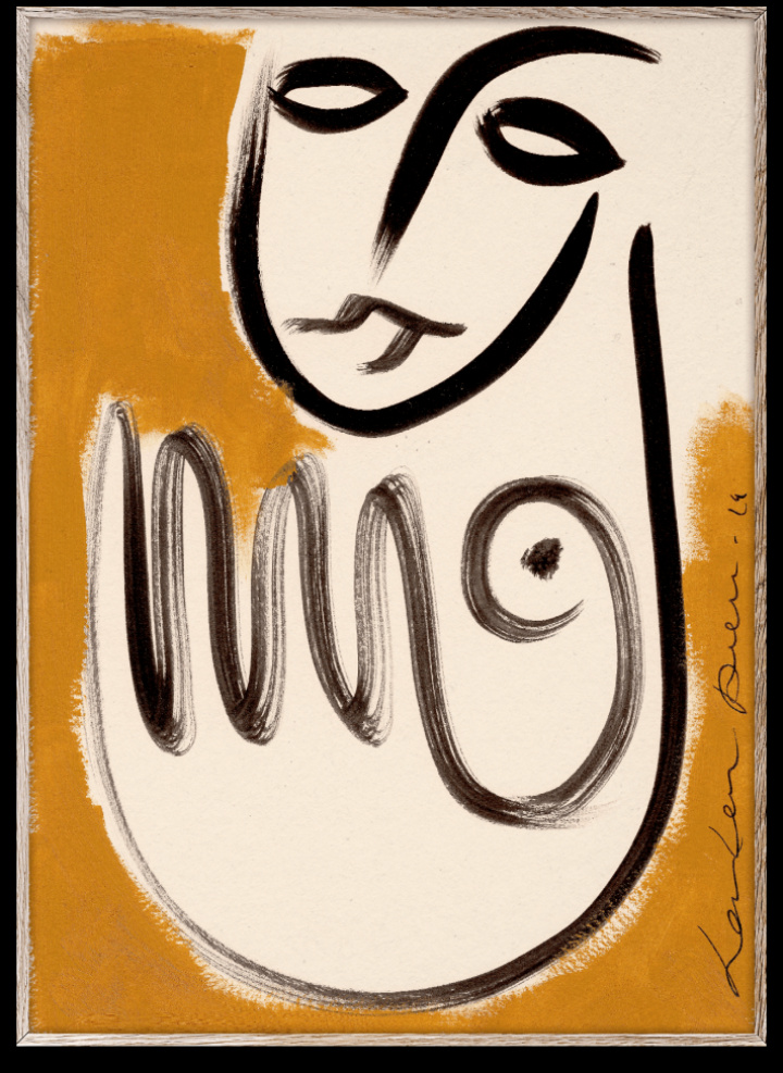 Poster 'Donner' 50x70 - Orange/Svart