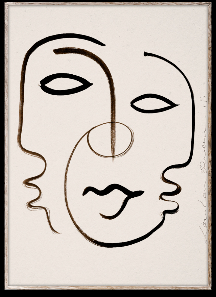 Poster 'We Are One' 70x100 - Beige/Svart