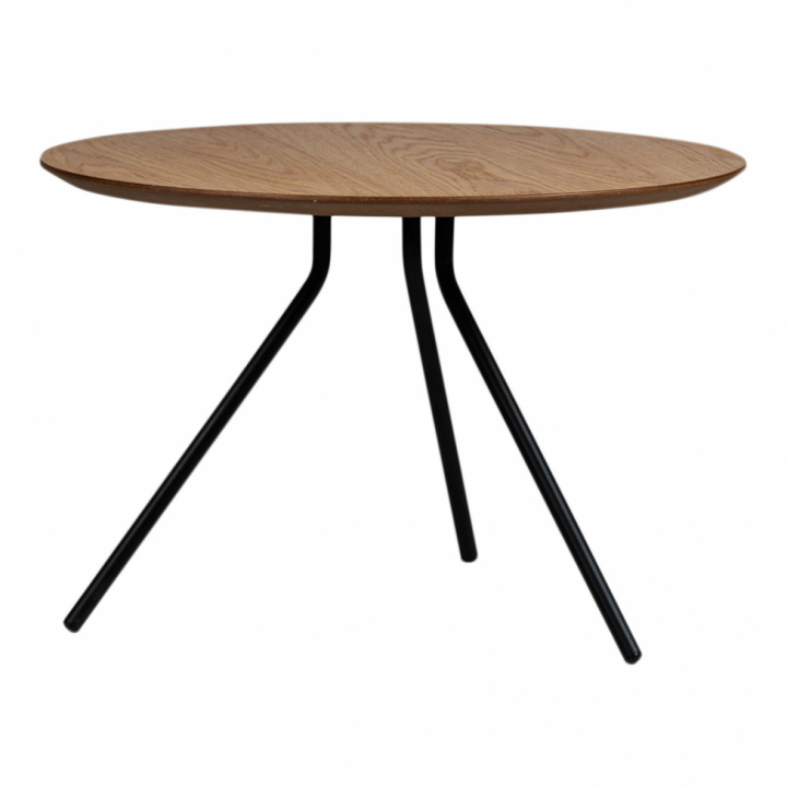 Soffbord Ø60 cm - Natur/Svart