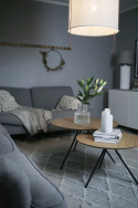 Soffbord Ø60 cm - Natur/Svart