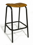 Vintage barpall - Läder/Järn