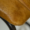 Vintage barpall - Läder/Järn