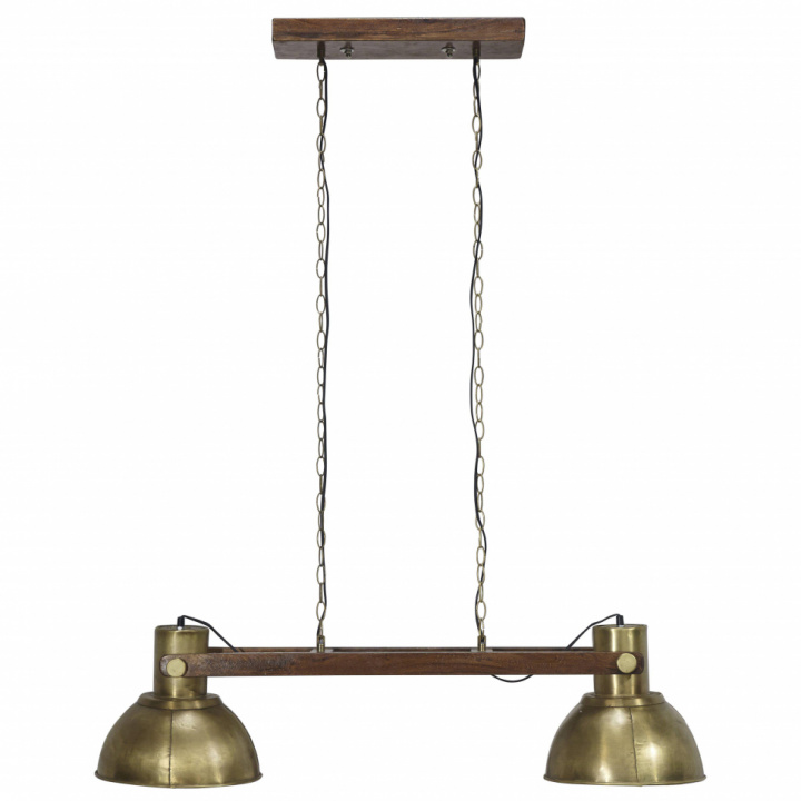 Taklampa 'Ashby Double' - Guld 110 cm