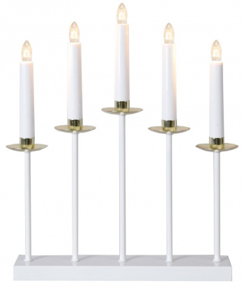 Adventsljusstake \'Greta\' - Vit/Guld