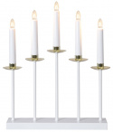 Adventsljusstake \'Greta\' - Vit/Guld
